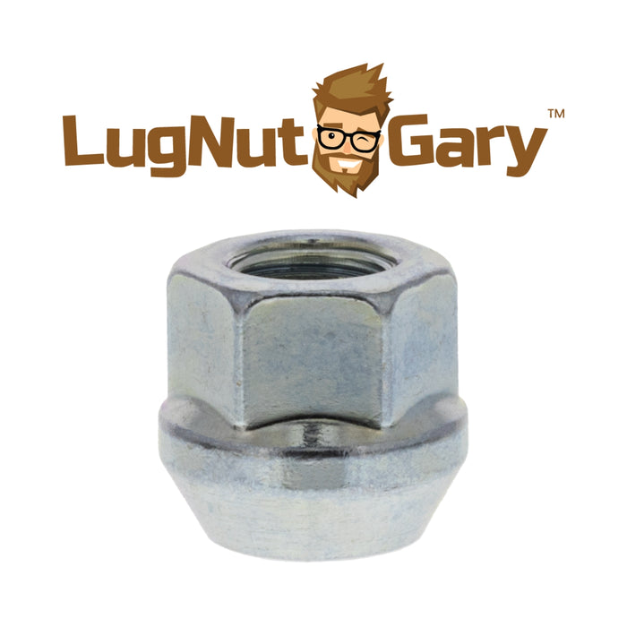 Silver M12x1.50 Open End Bulge Acorn Lug Nuts - 19mm Hex - Set of 20