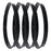 Black Polycarbonate Hub Centric Rings 110mm to 100mm - 4 Pack