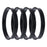 Black Polycarbonate Hub Centric Rings 73mm to 65.07mm - 4 Pack