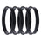 Black Polycarbonate Hub Centric Rings 72.6mm to 67.05mm - 4 Pack