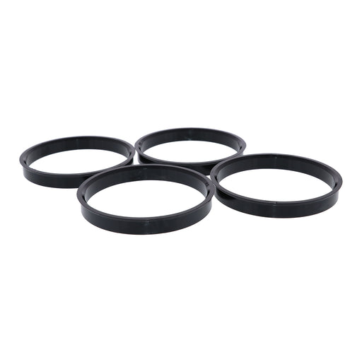 Black Polycarbonate Hub Centric Rings 72.6mm to 67.1mm - 4 Pack