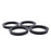 Black Polycarbonate Hub Centric Rings 74mm to 54.06mm - 4 Pack