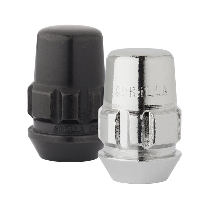 1/2"-20 Bulge Acorn Locking Wheel Lug Nuts (3/4" Hex - Conical Seat)