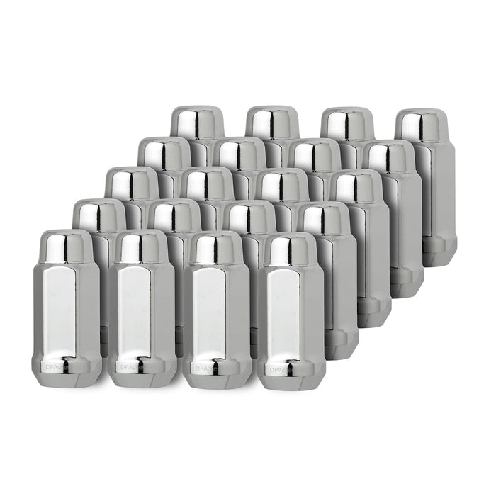 Chrome 14x1.5 Closed End XL Bulge Acorn Lug Nuts for Aftermarket Wheels