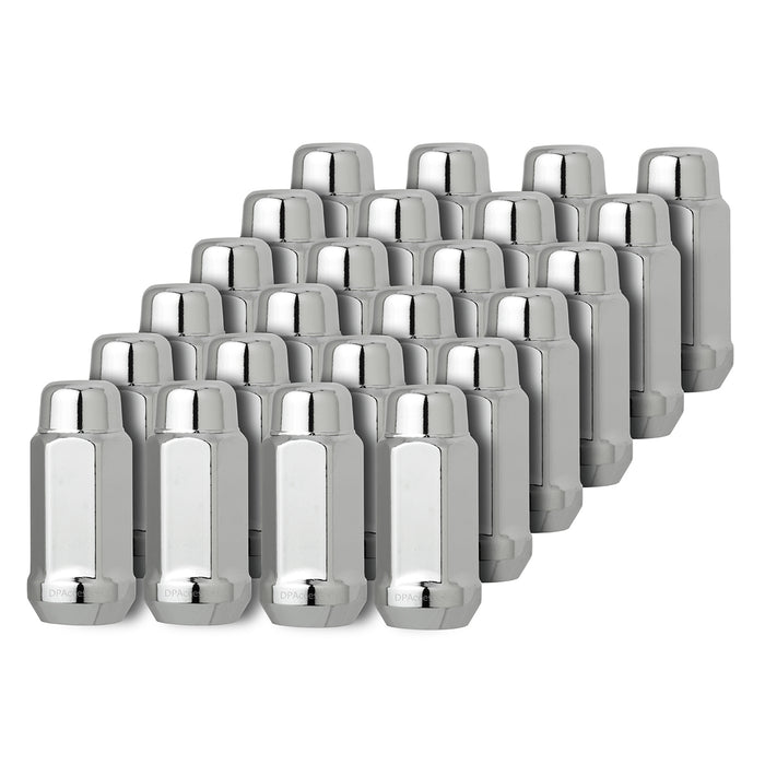 Chrome 14x1.5 Closed End XL Bulge Acorn Lug Nuts for Aftermarket Wheels