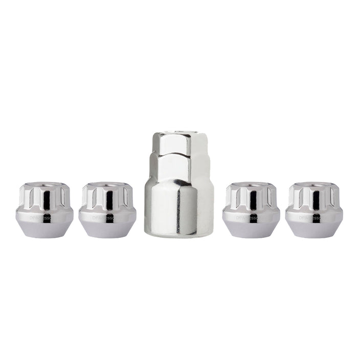 M12x1.5 Open End Bulge Acorn Locking Lug Nuts (3/4" and 13/16" Hex)