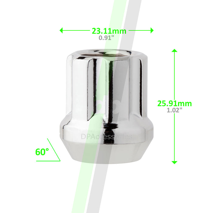 M14x2.0 Open End Spline Duplex Locking Lug Nuts for Aftermarket Wheels