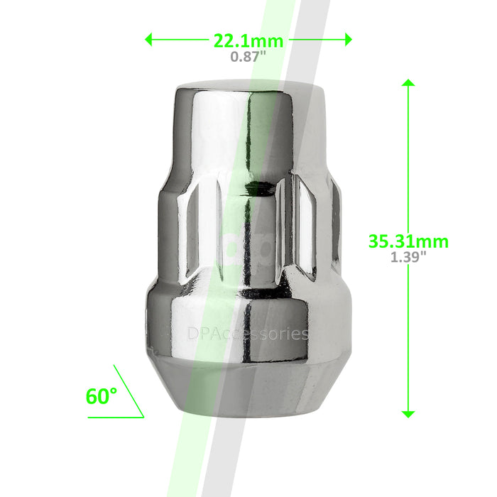 M14x1.5 Bulge Acorn Locking Wheel Lug Nuts (3/4" and 13/16" Hex)