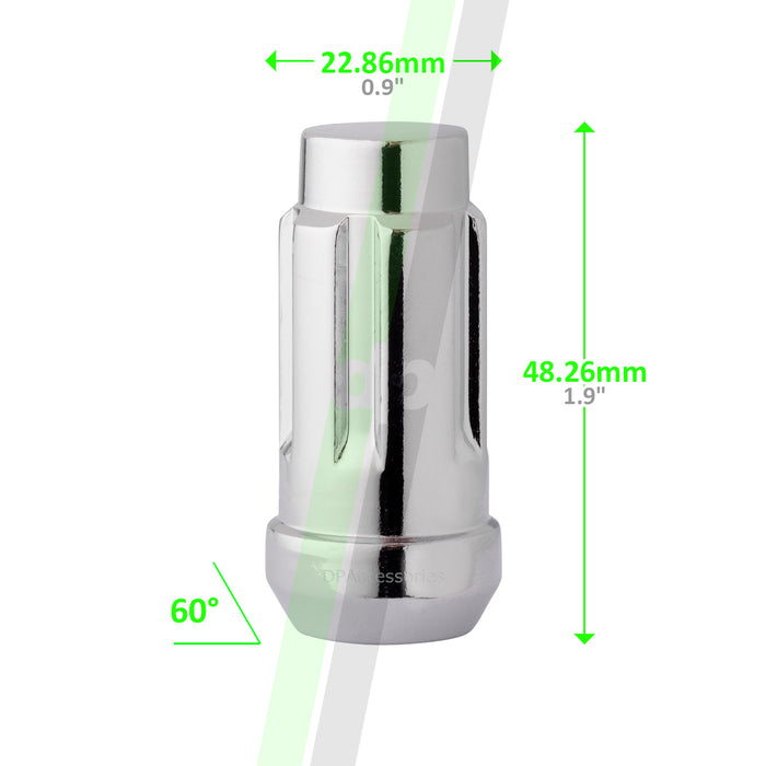 9/16"-18 Bulge Acorn XL Locking Wheel Lug Nuts (3/4" and 13/16" Hex)